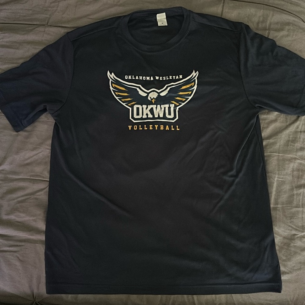 Oklahoma Wesleyan Volleyball Shirt. Dri-Fit performance moisture wicking. New!